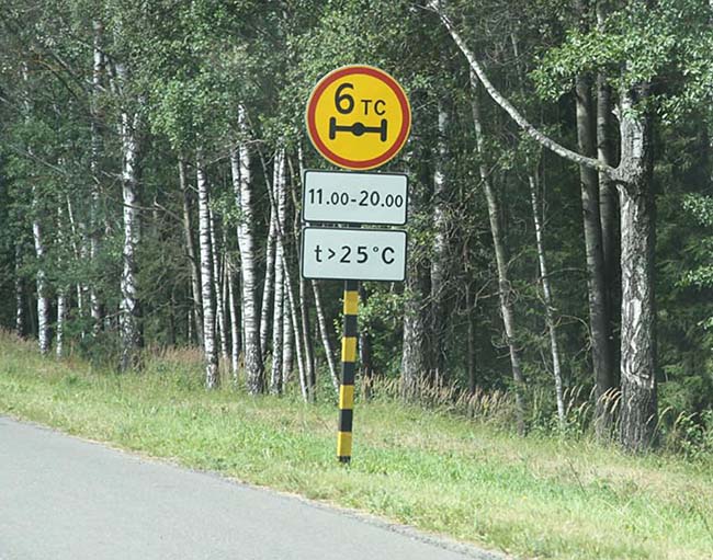 Весенние и летние ограничения на дорогах Беларуси