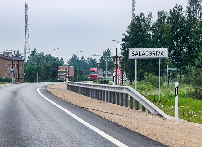 Ограничения движения в связи с ремонтом автомобильных дорог Латвии
